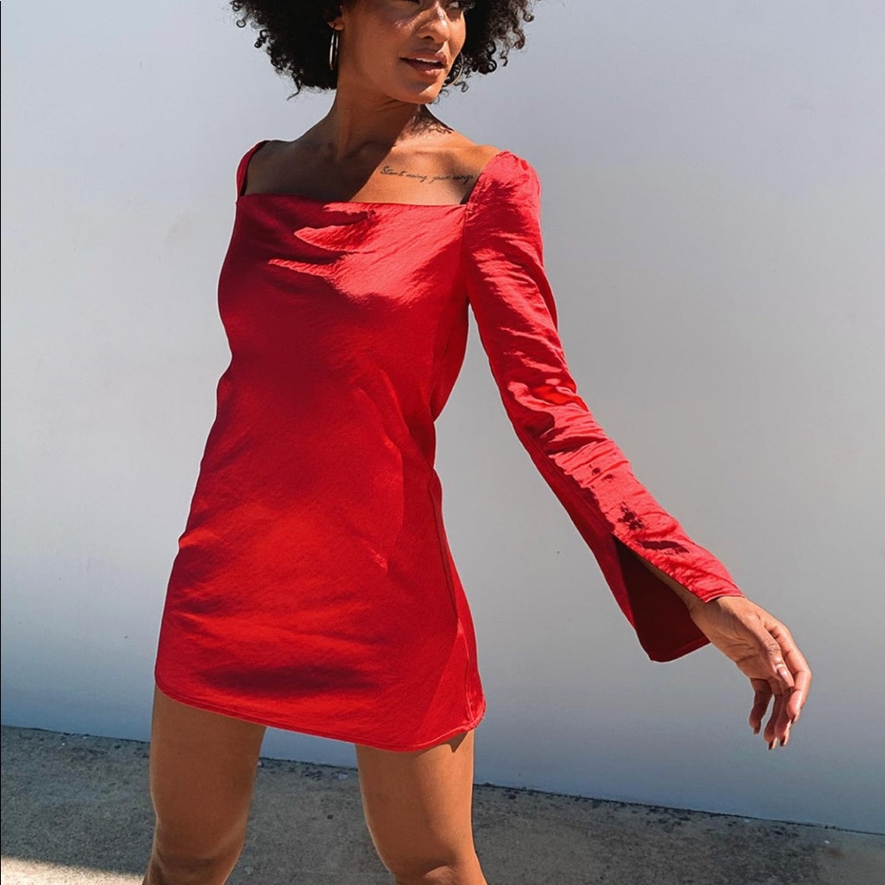 Red Silk Dress